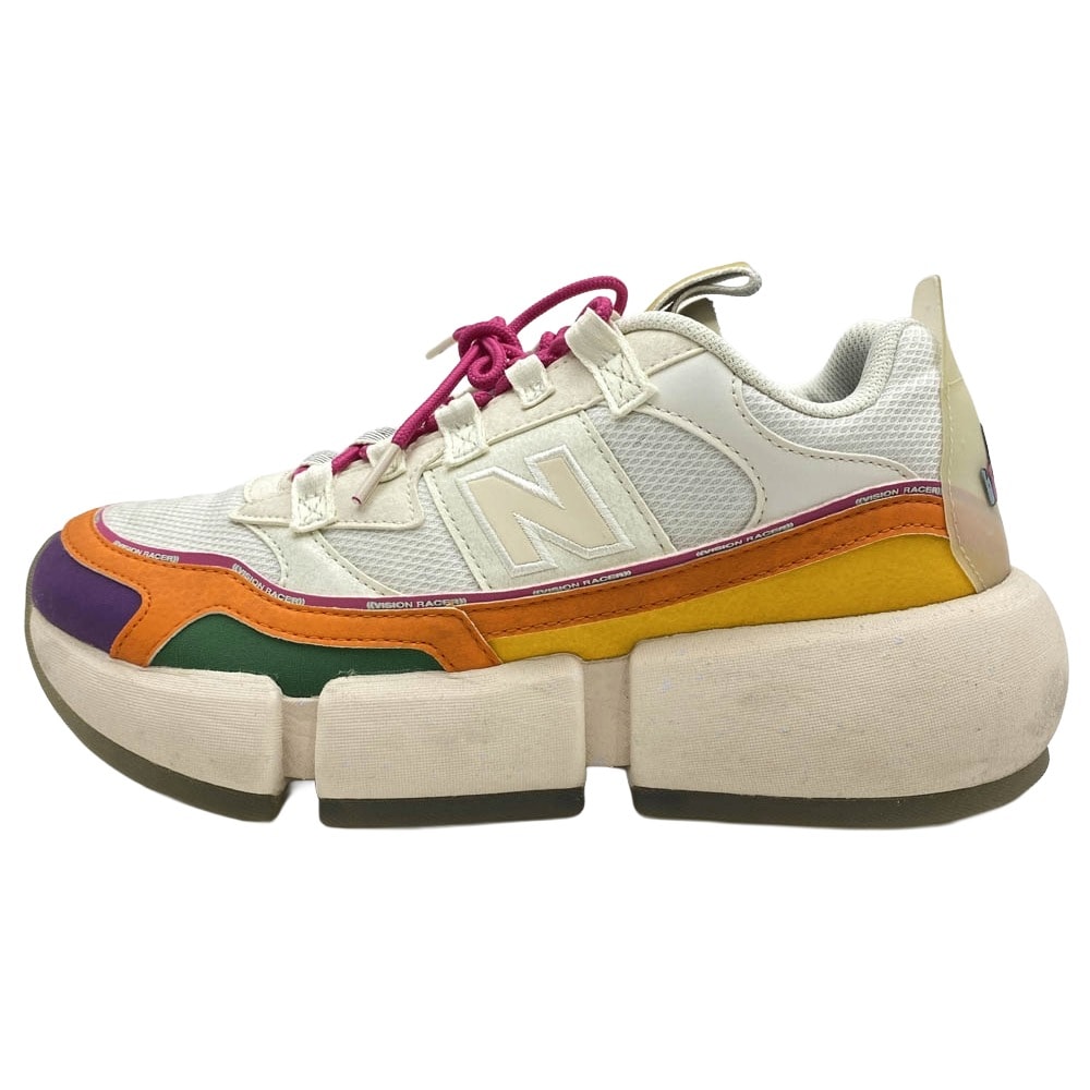NEW BALANCE ニューバランス スニーカー MSVRCJWA × Jaden Smith Vision Racer White Multi ジェイデン・スミス ビジョンレーサー スニーカー ホワイト マルチ ベージュ系 27.5cm【中古】