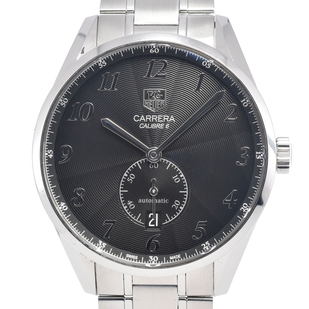 タグホイヤー TAG HEUER WAS2110 カレラ スモールセコンド ブラック 自動巻き メンズ 良品 腕時計 H#147622