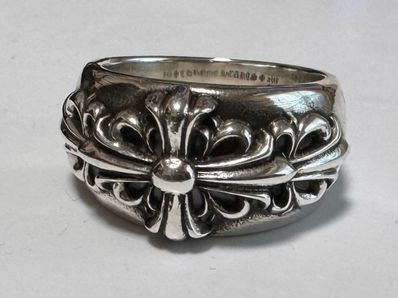 Chrome Hearts Classic Double Floral Cross Ring V2 (US1-8) "Silver"
