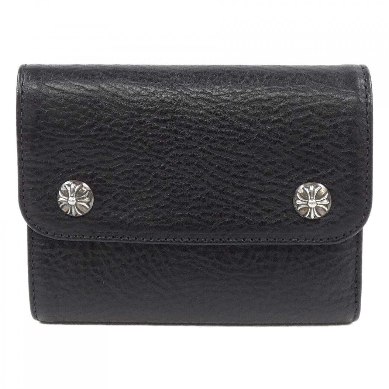 クロムハーツ ウェーブミニ クロスボールボタン レザーウォレット