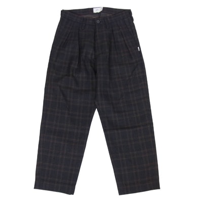 WTAPS ダブルタップス パンツ 20AW 202TQDT-PTM06 TUCK TROUSERS ウール トラウザー パンツ ネイビー系 01【中古】