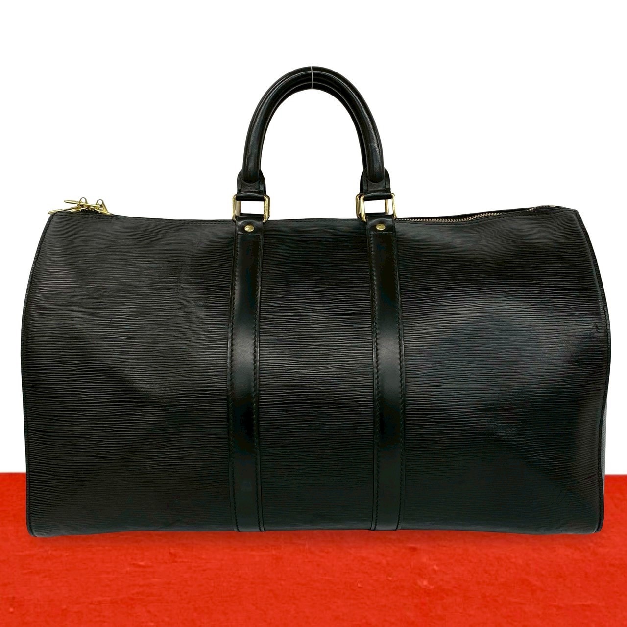 LOUIS VUITTON ルイヴィトン キーポル 45 エピ レザー ボストンバッグ ブラック
 19482