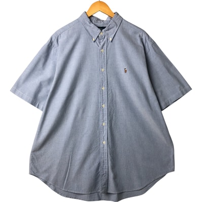 古着 ラルフローレン Ralph Lauren CLASSIC FIT 半袖 ボタンダウンシャツ メンズXXL相当/eaa561096