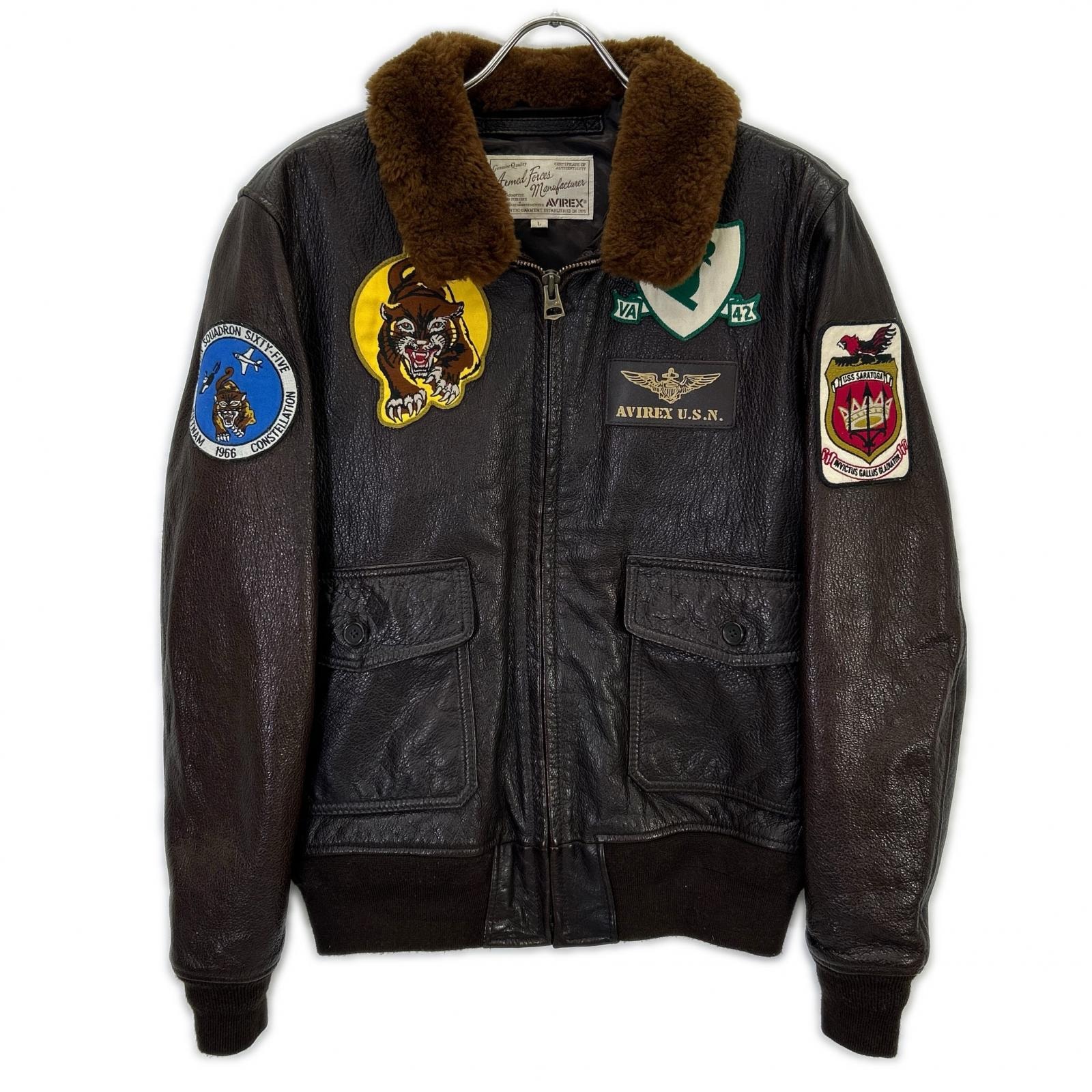 アヴィレックス 6191070 ブラウン G-1 CRAMBLET フライトジャケット L