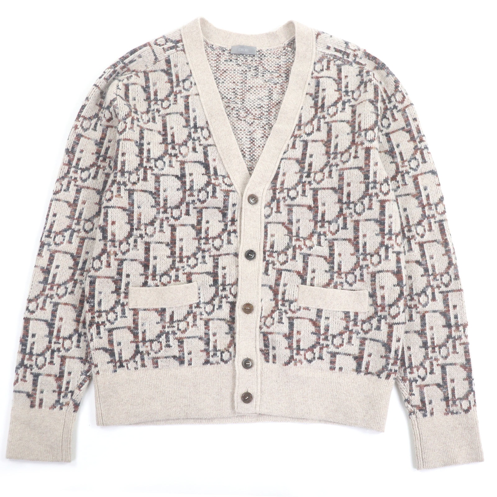 極美品 ディオール オム カーディガン ベージュ L 213M233AT662