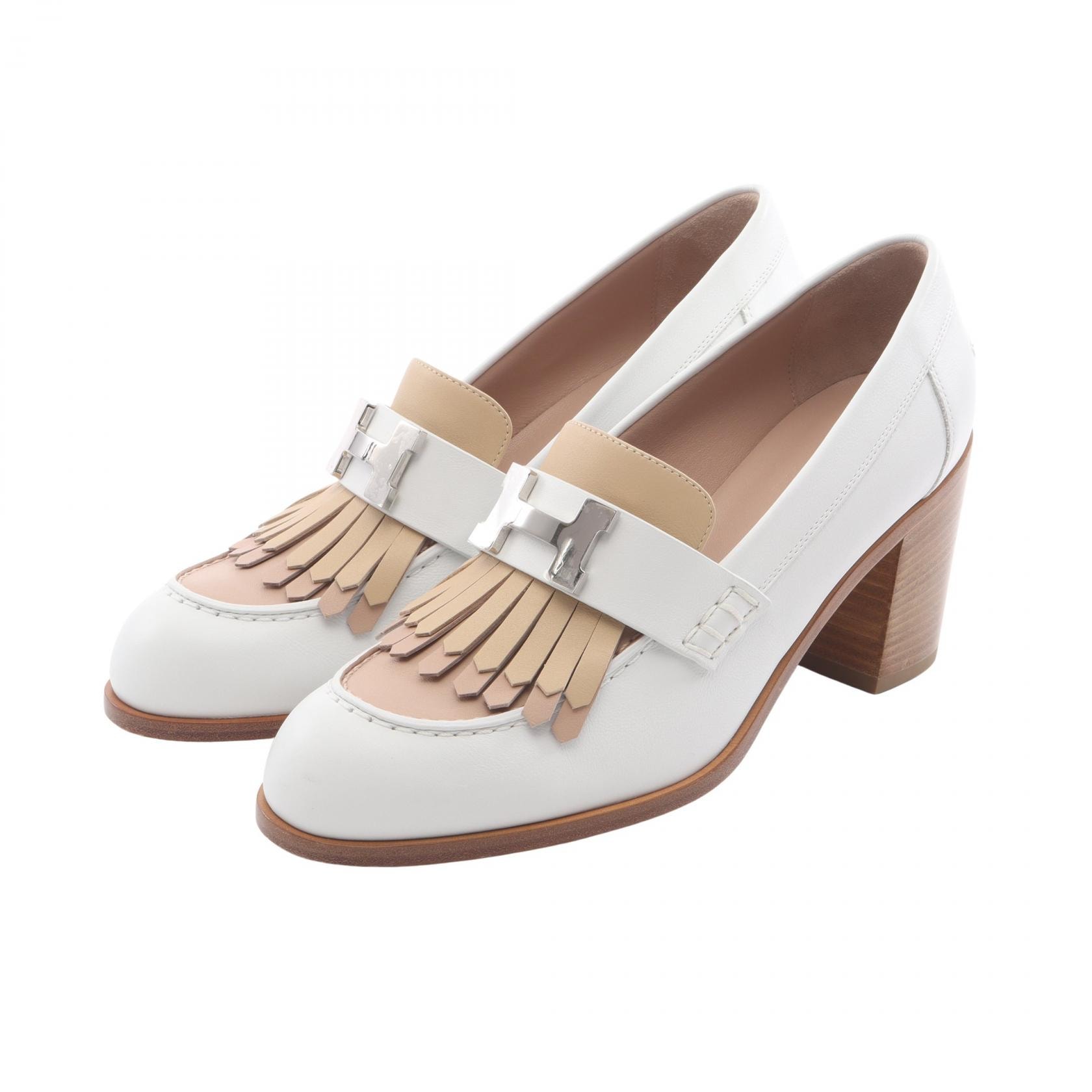 エルメス HERMES エリゼ70 パンプス 靴 レザー ホワイト レディース ホワイト系 / ベージュ系 221066Z 【中古】