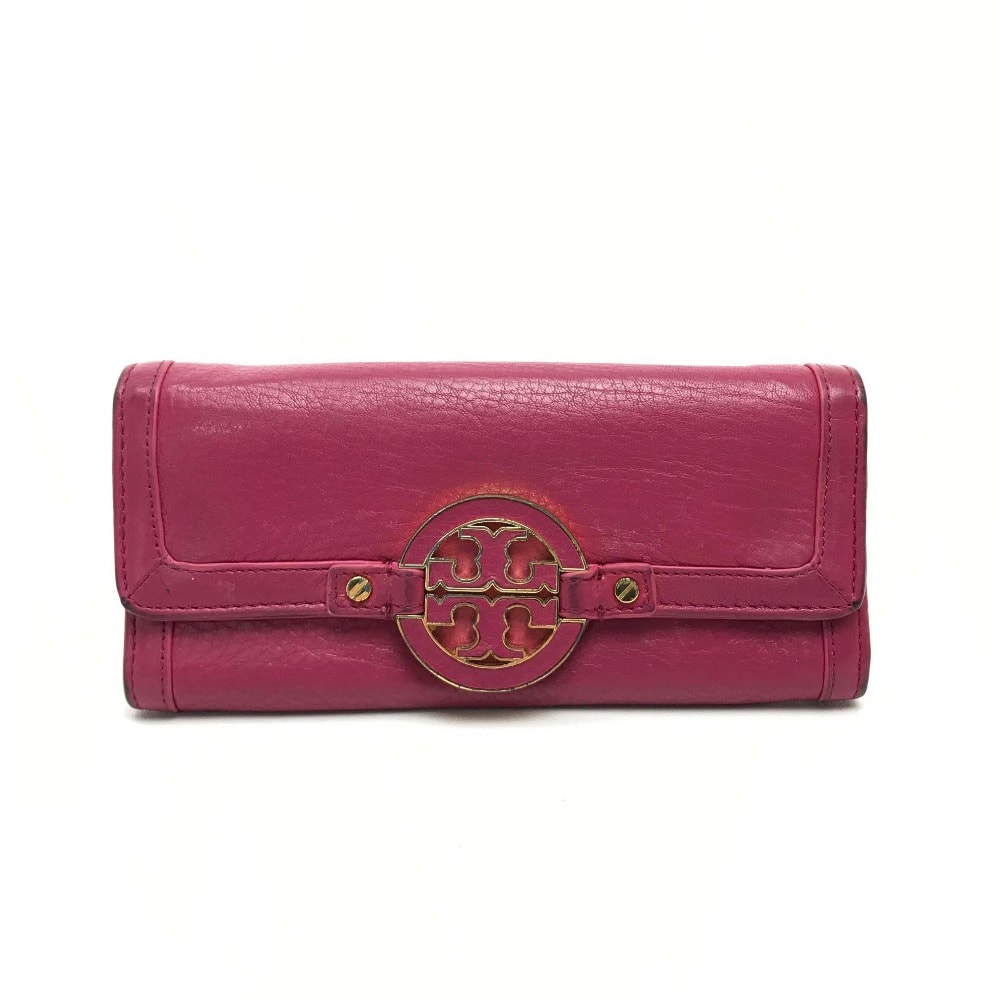 トリーバーチ Tory Burch エンベロープ アマンダ コンチネンタル ロングウォレット 2つ折り財布 レザー ピンク