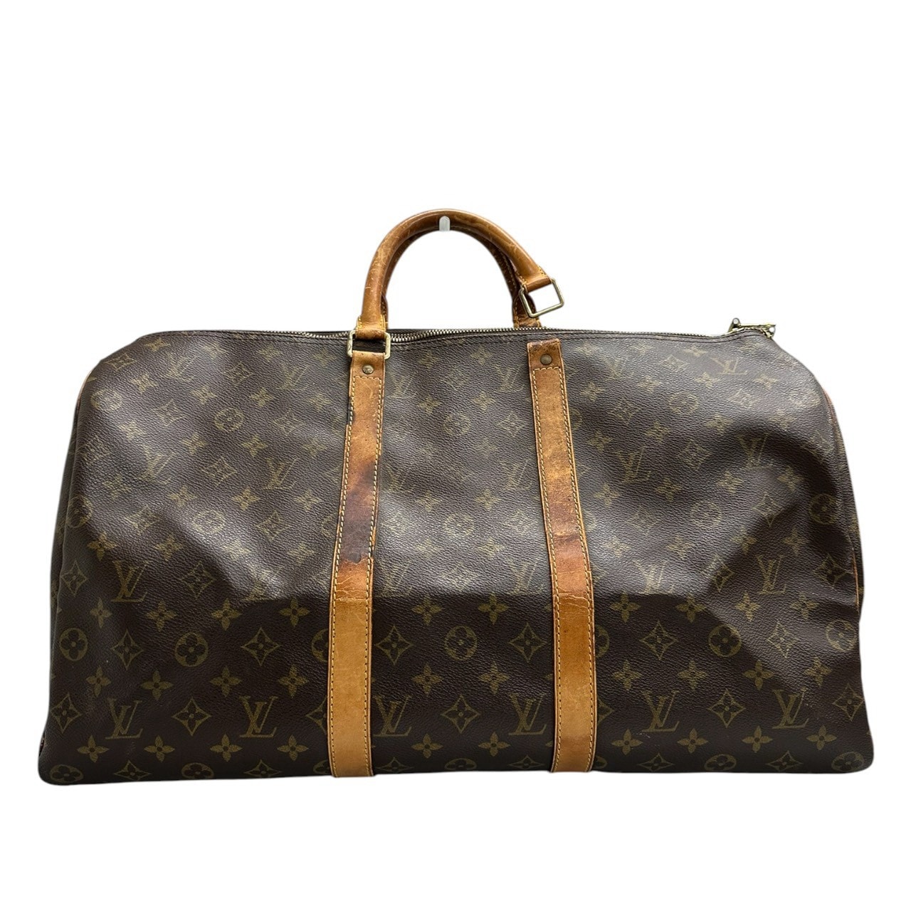 LOUIS VUITTON ルイヴィトン モノグラム ブラウン ゴールド金具 PVC レザー/ ボストンバッグ S1-00235 【中古】