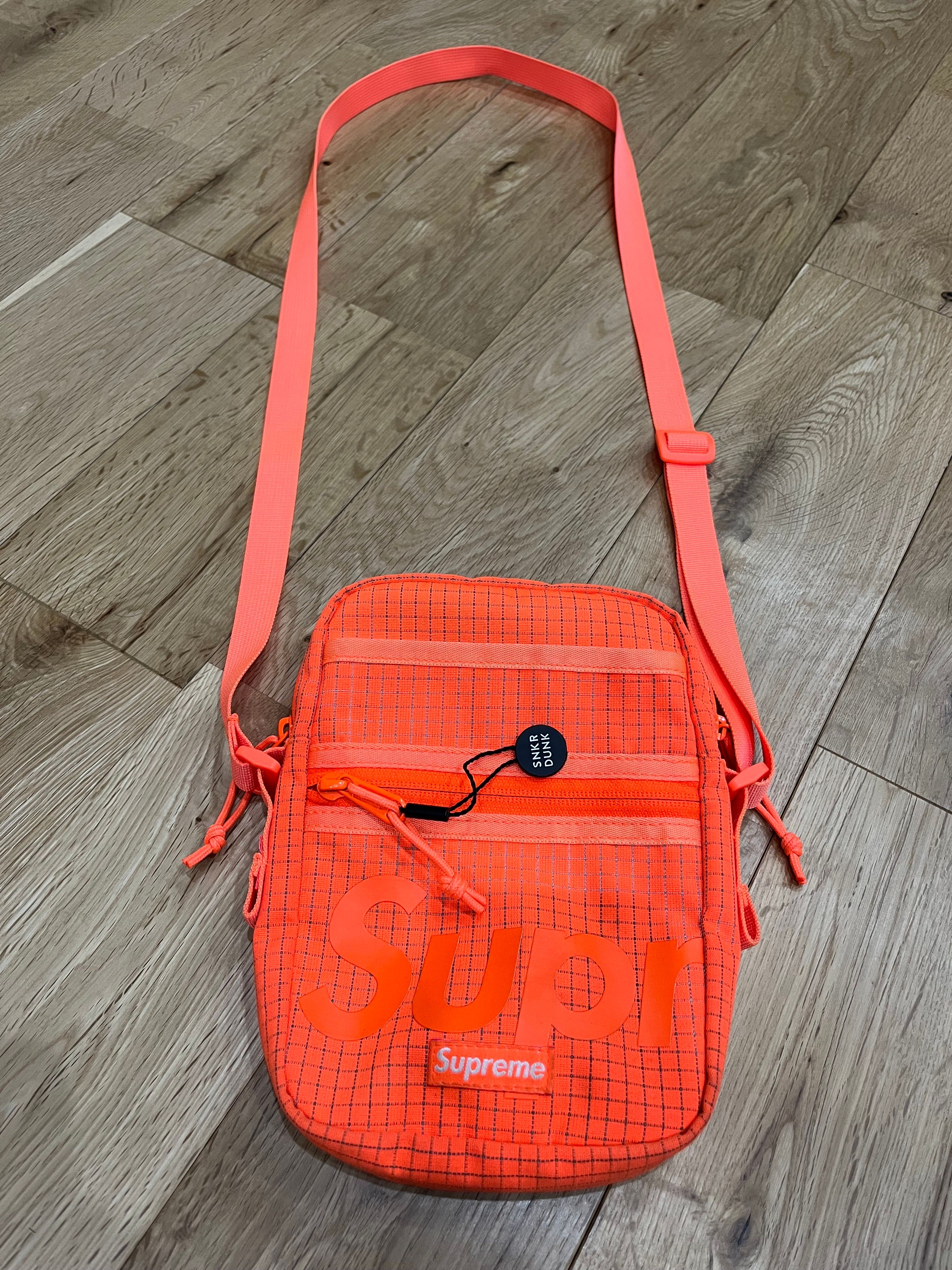 シュプリーム 24SS ショルダーバッグ オレンジ Supreme グリッドパターン ショルダーバッグ | オレンジ