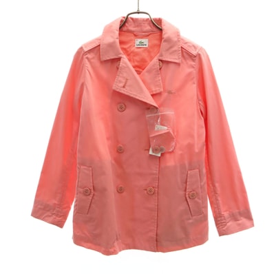 LACOSTE ラコステ 未使用 ダブルブレスト ジャケット 40 ピンク トレンチ