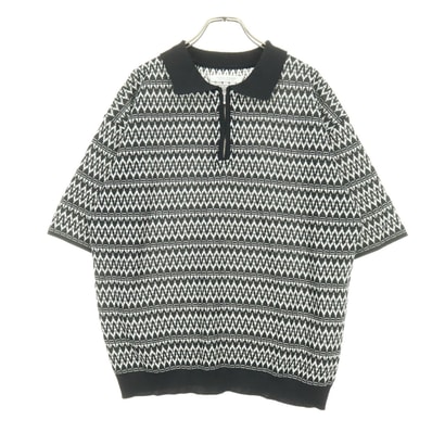 JOURNAL STANDARD ジャーナルスタンダード 半袖 ハーフジップ ニット ポロシャツ L ブラック