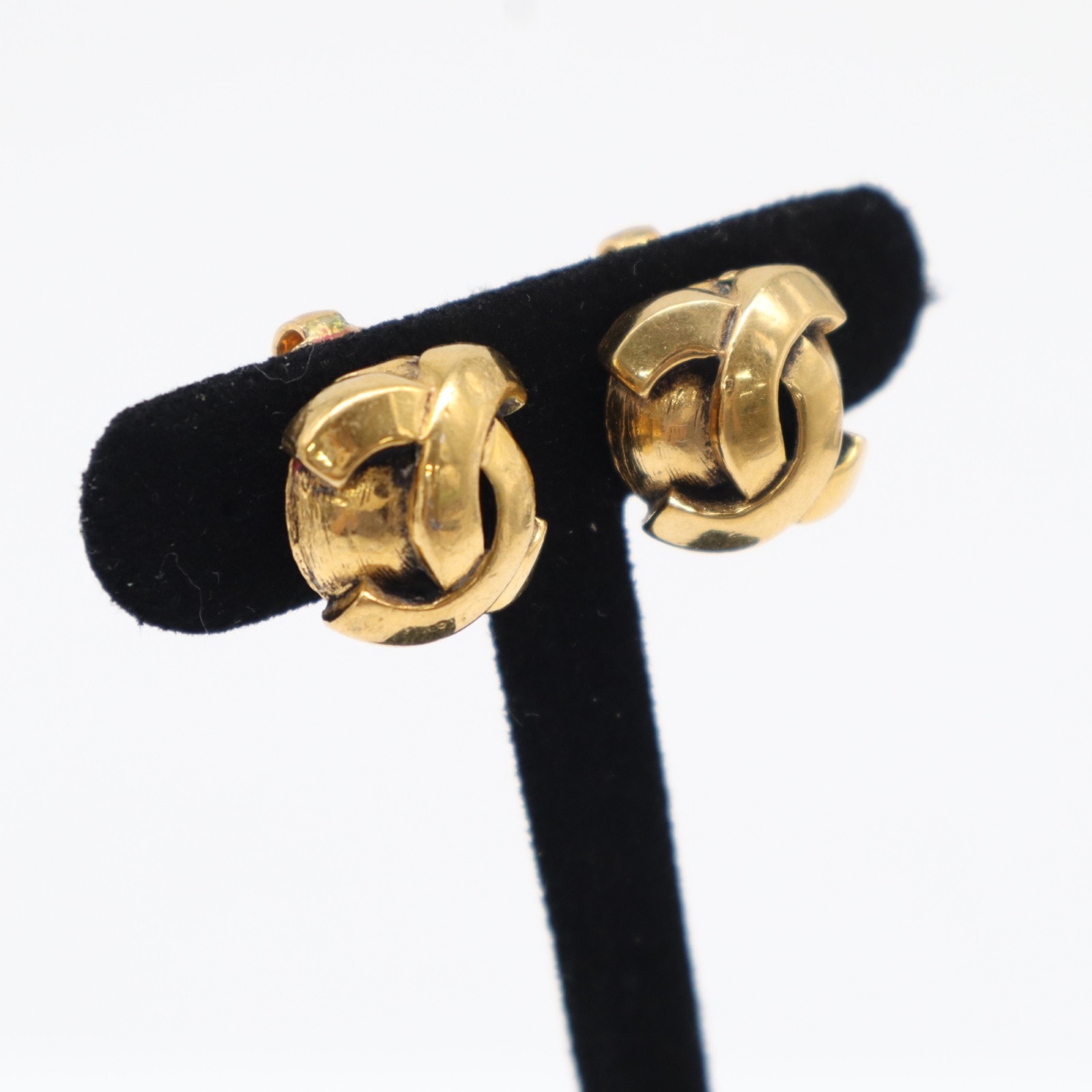 美品 CHANEL シャネル ココマーク ラウンド イヤリング GP 209 イヤリング ゴールド GP レディース