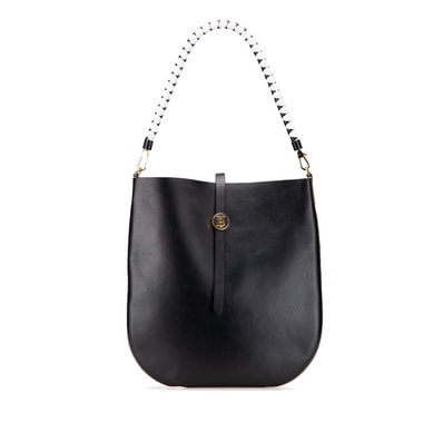 バーバリー TBロゴ ワンショルダーバッグ ブラック レザー レディース BURBERRY 中古