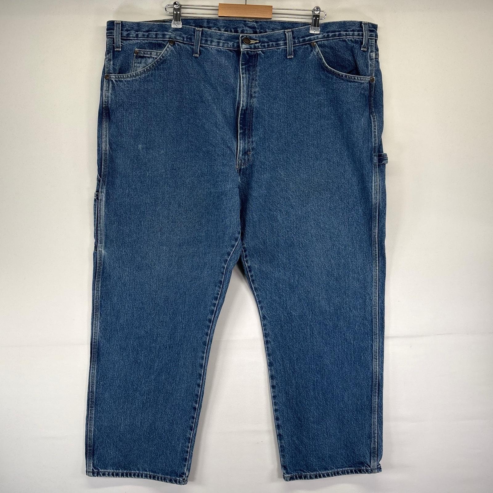 古着 ディッキーズ Dickies デニム パンツ Gパン デニムパンツ 大きいサイズ ペインター w48L30  ブルー系 メンズ