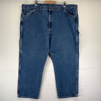 古着 ディッキーズ Dickies デニム パンツ Gパン デニムパンツ 大きいサイズ ペインター w48L30 ブルー系 メンズ