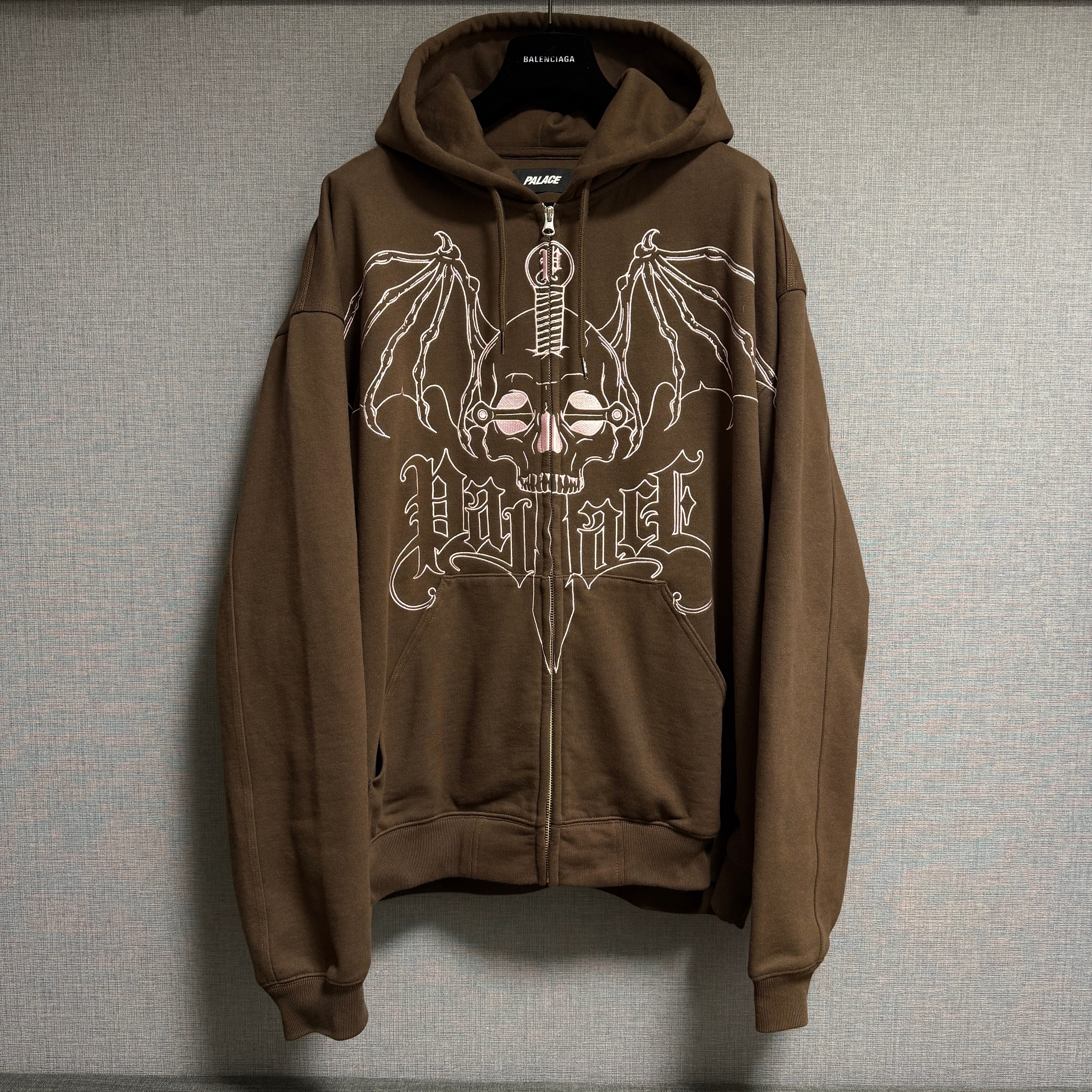 PALACE スカルグラフィック パーカー ブラウン PALACE x ADIDAS GRAPHIC PARKA 