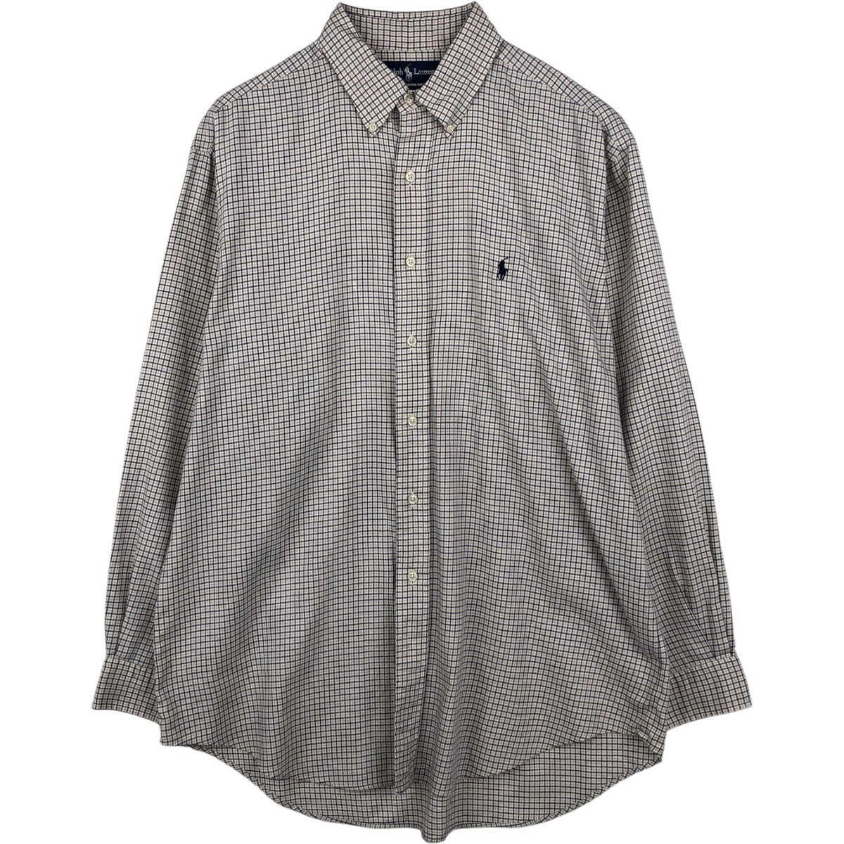 古着 ラルフローレン Ralph Lauren YARMOUTH 長袖 ボタンダウンチェックシャツ メンズL相当/eaa634835