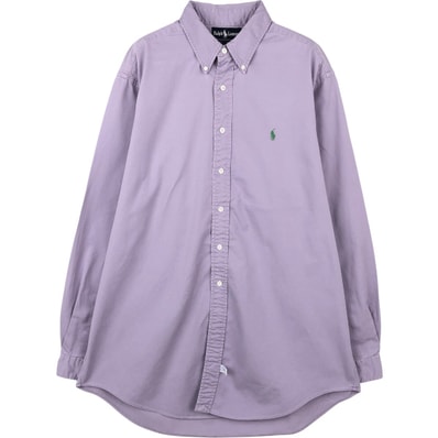 古着 ラルフローレン Ralph Lauren 長袖 ボタンダウンシャツ USA製 メンズXL相当/eaa669026