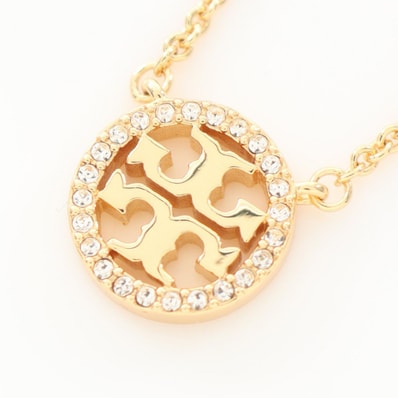 トリーバーチ Tory Burch ミラー ネックレス ジュエリー GP(ゴールドメッキ) ラインストーン レディース ゴールド系 / クリア系 53420783 【新品】