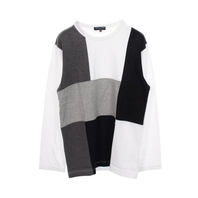 コムデギャルソンオム COMME des GARCONS HOMME パッチワーク 長袖Tシャツ 衣料品 トップス コットン メンズ ホワイト系 / マルチカラー 【中古】