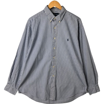 古着 ラルフローレン Ralph Lauren YARMOUTH 長袖 ボタンダウンストライプシャツ メンズXL相当/eaa549326