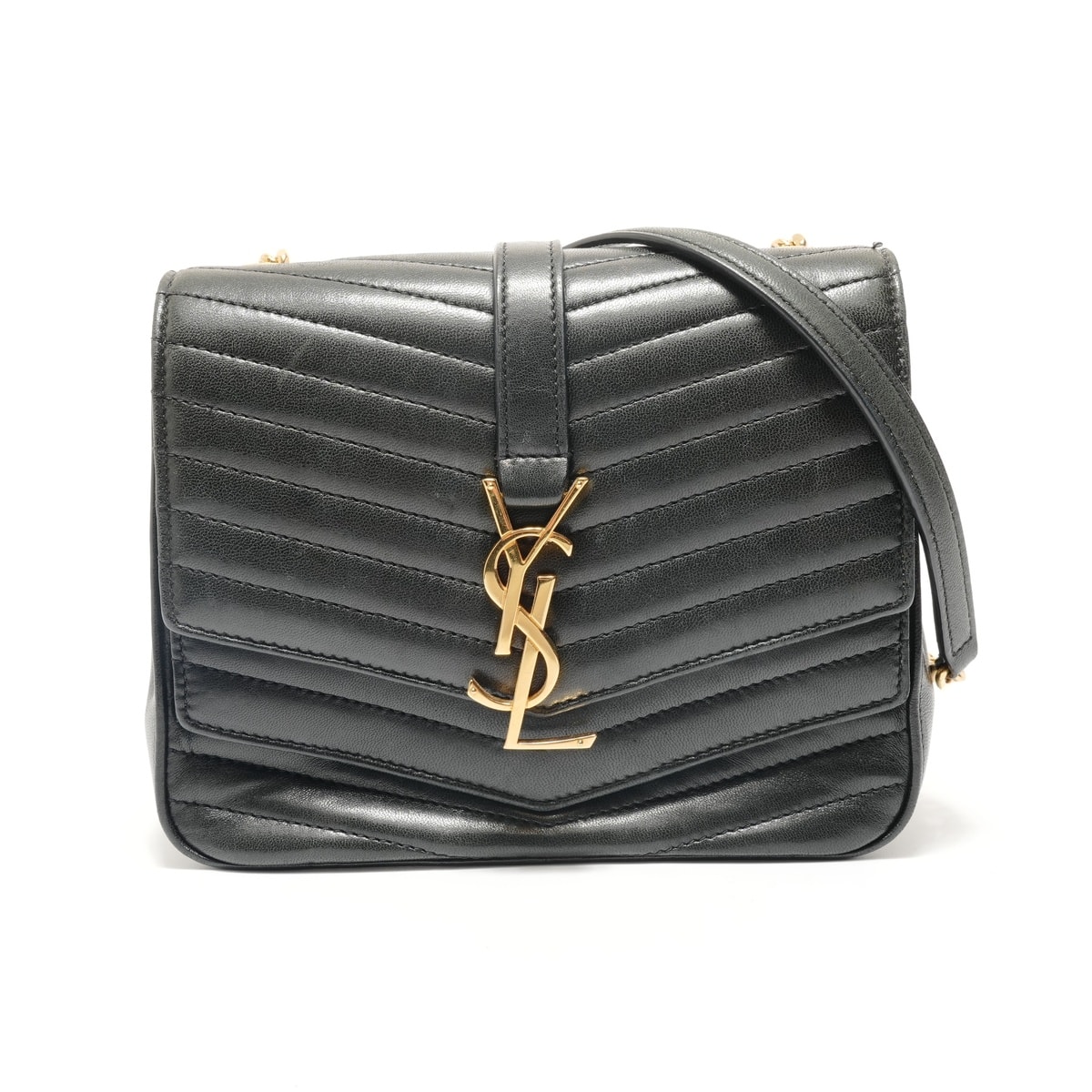 イヴ・サンローラン YSL スルピス キルティングレザー ショルダーバッグ【中古】