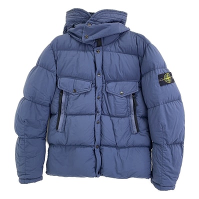 ストーンアイランド ネイビー 651546332-A FUR COLLAR DOWN M