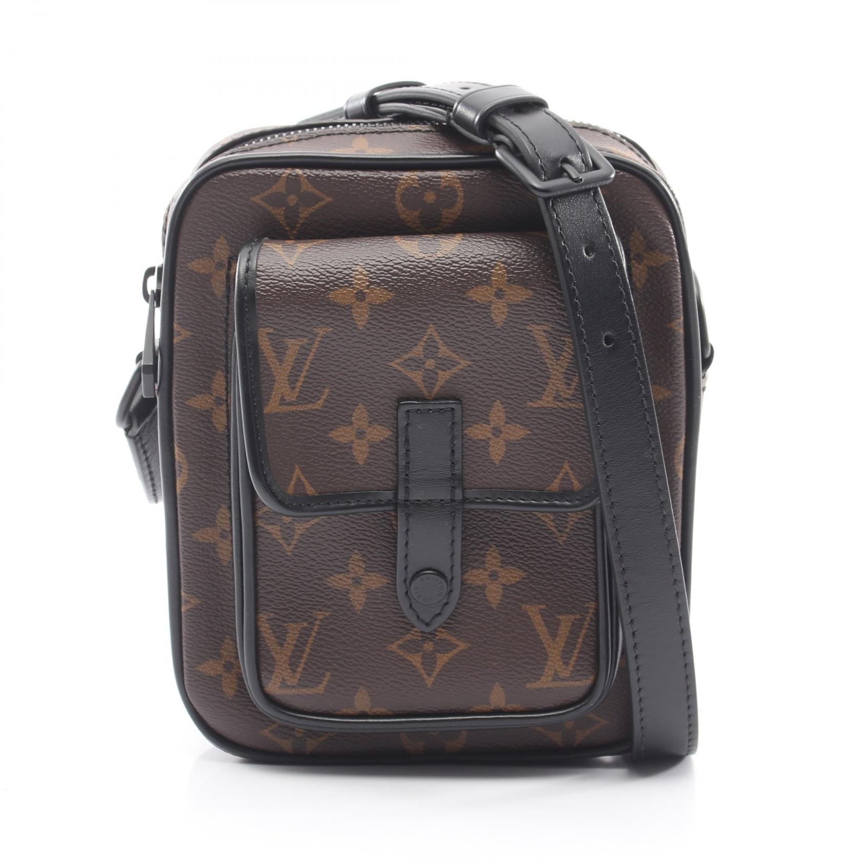 ルイ・ヴィトン LOUIS VUITTON クリストファー ウエアラブル ウォレット ショルダーバッグ バッグ PVCコーティングキャンバス レザー モノグラム・マカサー メンズ ブラウン系 / ブラック系 M69404 【中古】