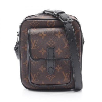 ルイ・ヴィトン LOUIS VUITTON クリストファー ウエアラブル ウォレット ショルダーバッグ バッグ PVCコーティングキャンバス レザー モノグラム・マカサー メンズ ブラウン系 / ブラック系 M69404 【中古】