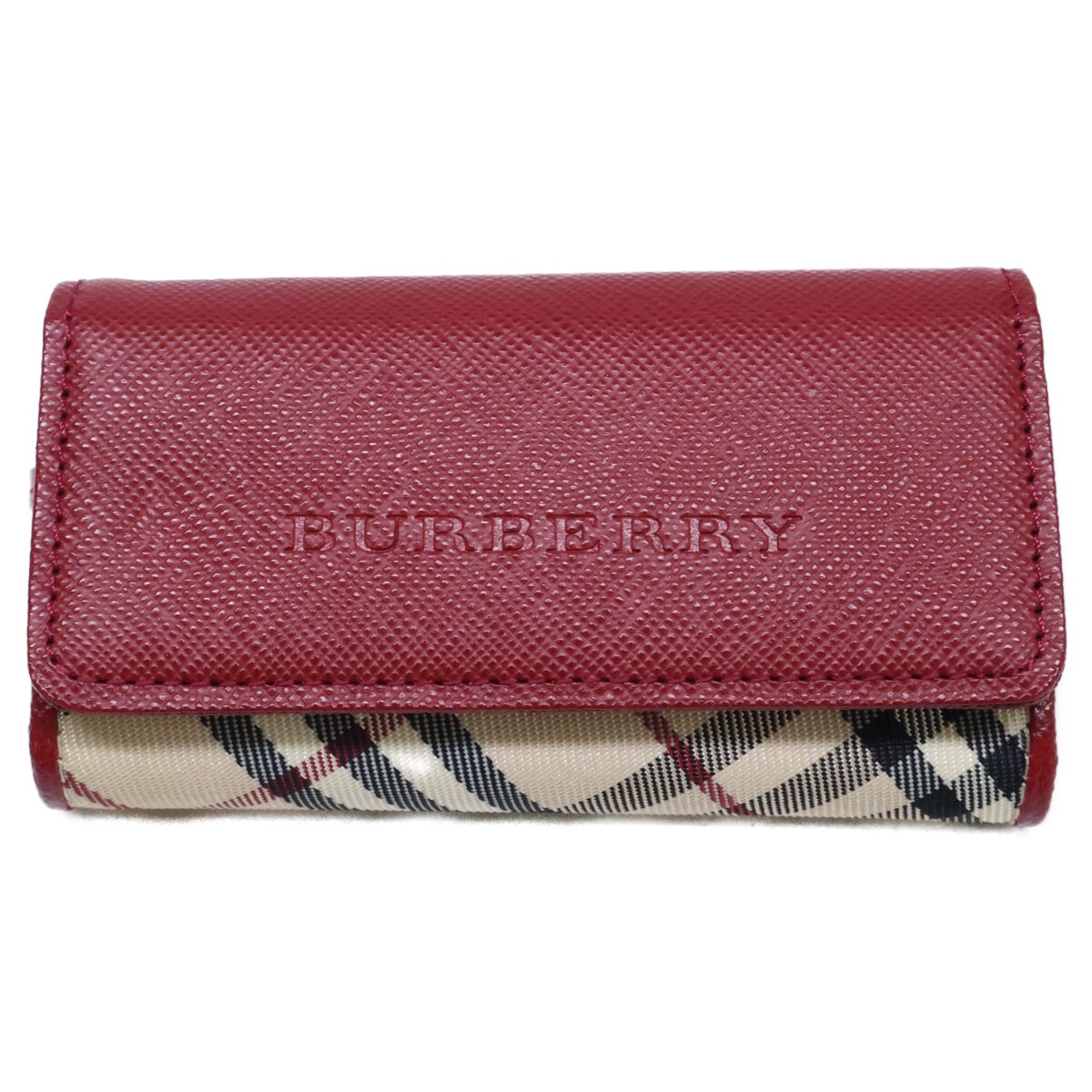 バーバリー 【美品】YD4665 ノバチェック キャンバス/レザー