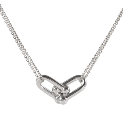 TIFFANY&Co. ティファニー ハードウェア ダブル リンク ペンダント ネックレス スターリングシルバー シルバー【中古】