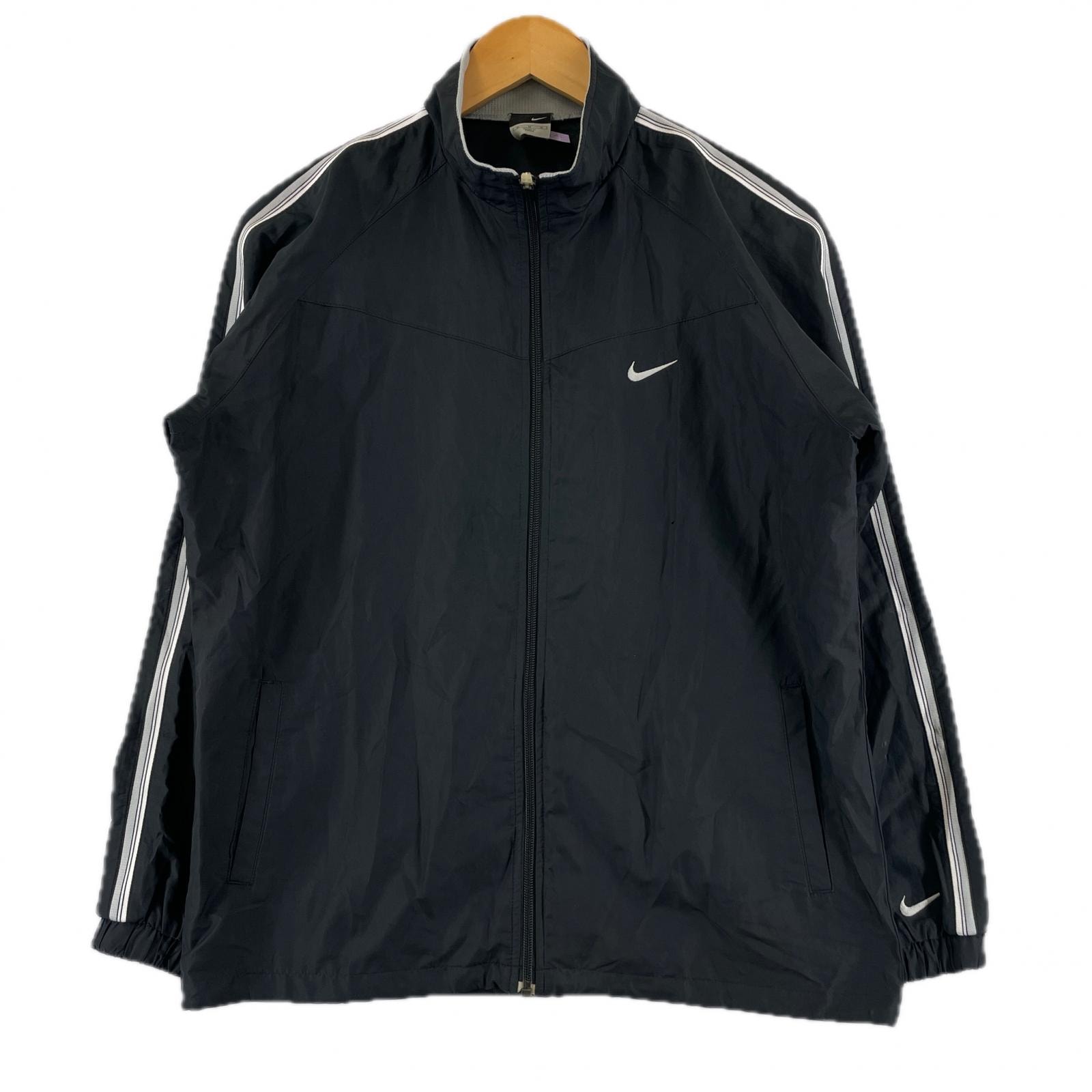NIKE ナイキ ブランドロゴ 秋冬 AW ナイロンジャケット ポリエステル ブラック レディース M 00s【古着】【中古】