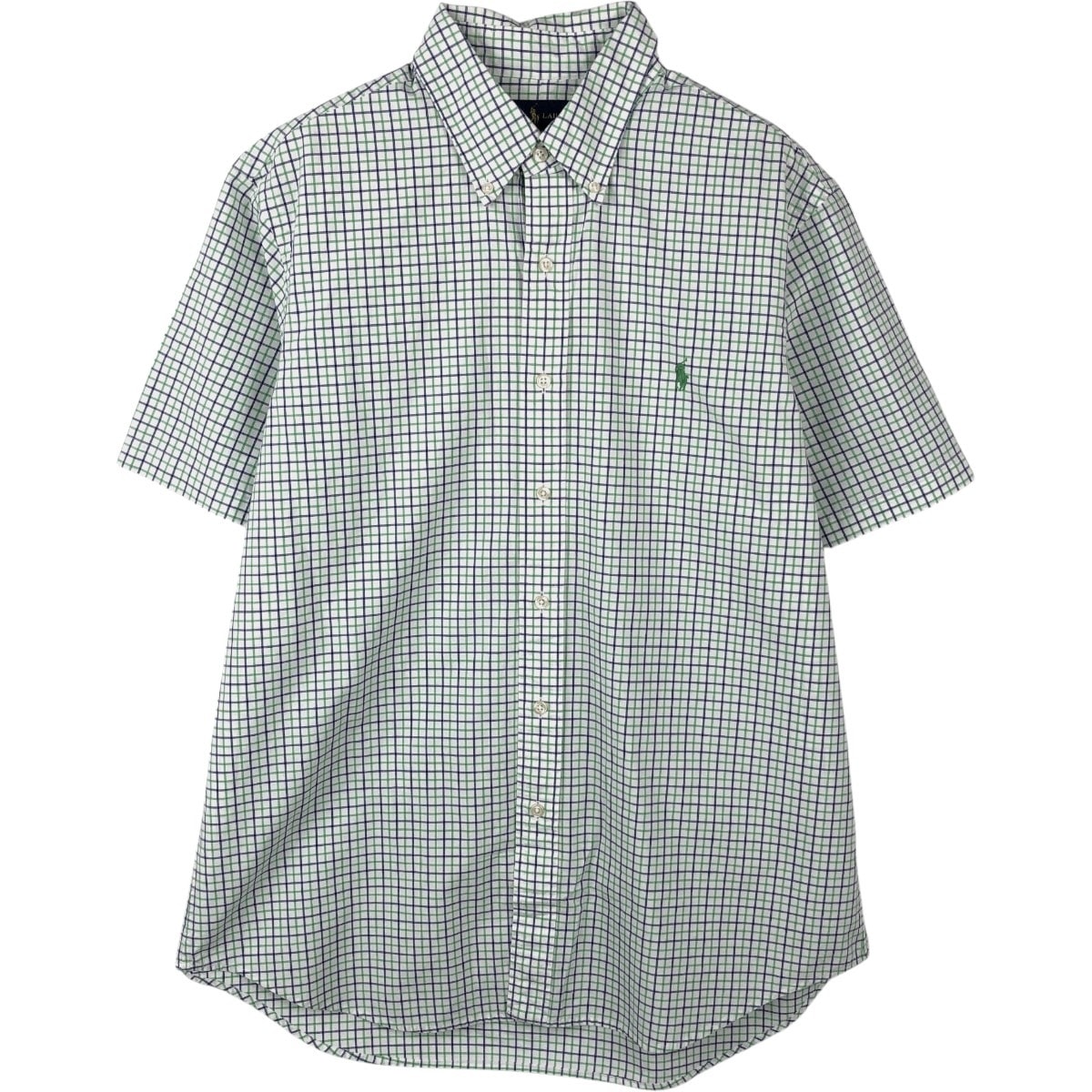 古着 ラルフローレン Ralph Lauren 半袖 ボタンダウン チェックシャツ メンズL相当/eaa665055