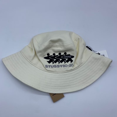 Stussy CDG Canvas Bucket Hat "Natural"
