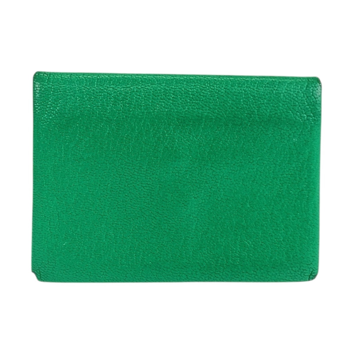 HERMES エルメス カルヴィデュオ グリーン シルバー金具 シェーブル コインケース カードケース U刻印 505866 【中古】