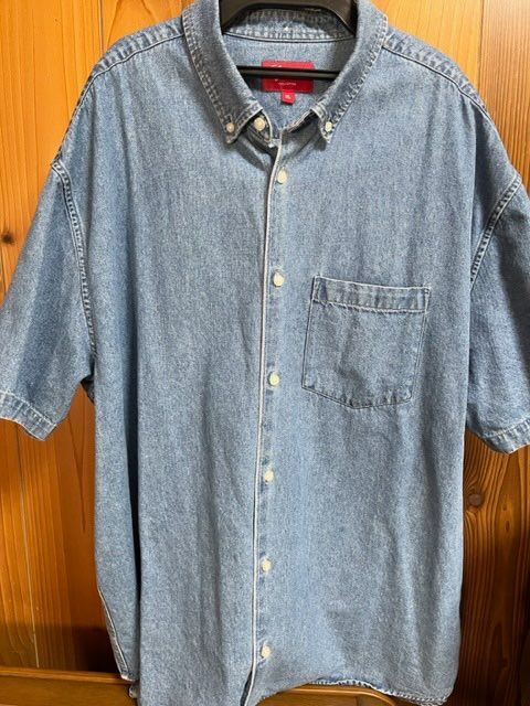 Supreme Embossed Denim S/S Shirt "Blue"