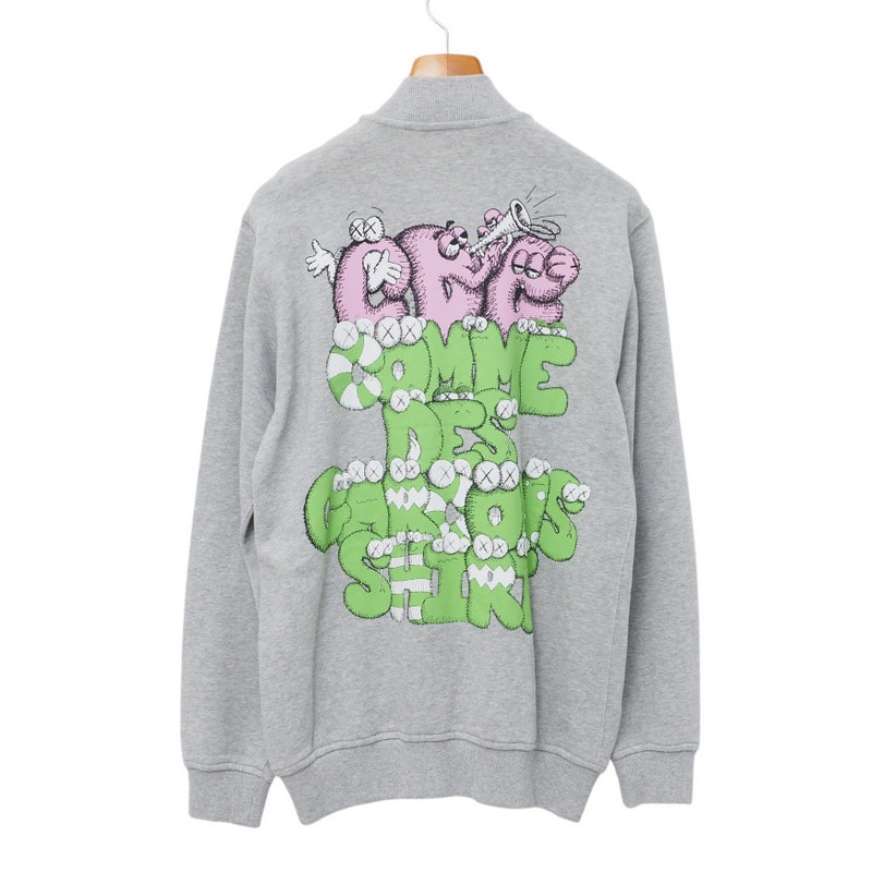 ■美品■COMME des GARCONS SHIRT コムデギャルソンシャツ スウェット サイズL KAWS カウズ バックプリント ジップアップ ブランド古着【中古】20241230/RA2920