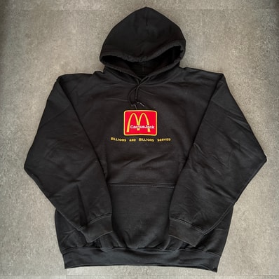 Travis Scott Cactus Jack x McDonald's Billions Served Hoodie "Washed Black"