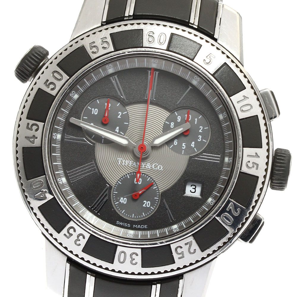 ティファニー マーク T-57 デイト クロノグラフ  メンズ 【中古】