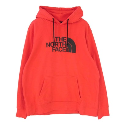 THE NORTH FACE ノースフェイス HALF DOME PO HDY ハーフドーム プルオーバー フーディ パーカー レッド系 XL【中古】