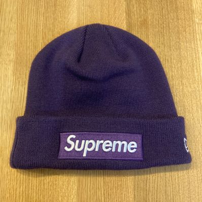 Supreme New Era Box Logo Beanie "Dark Purple" (23FW)