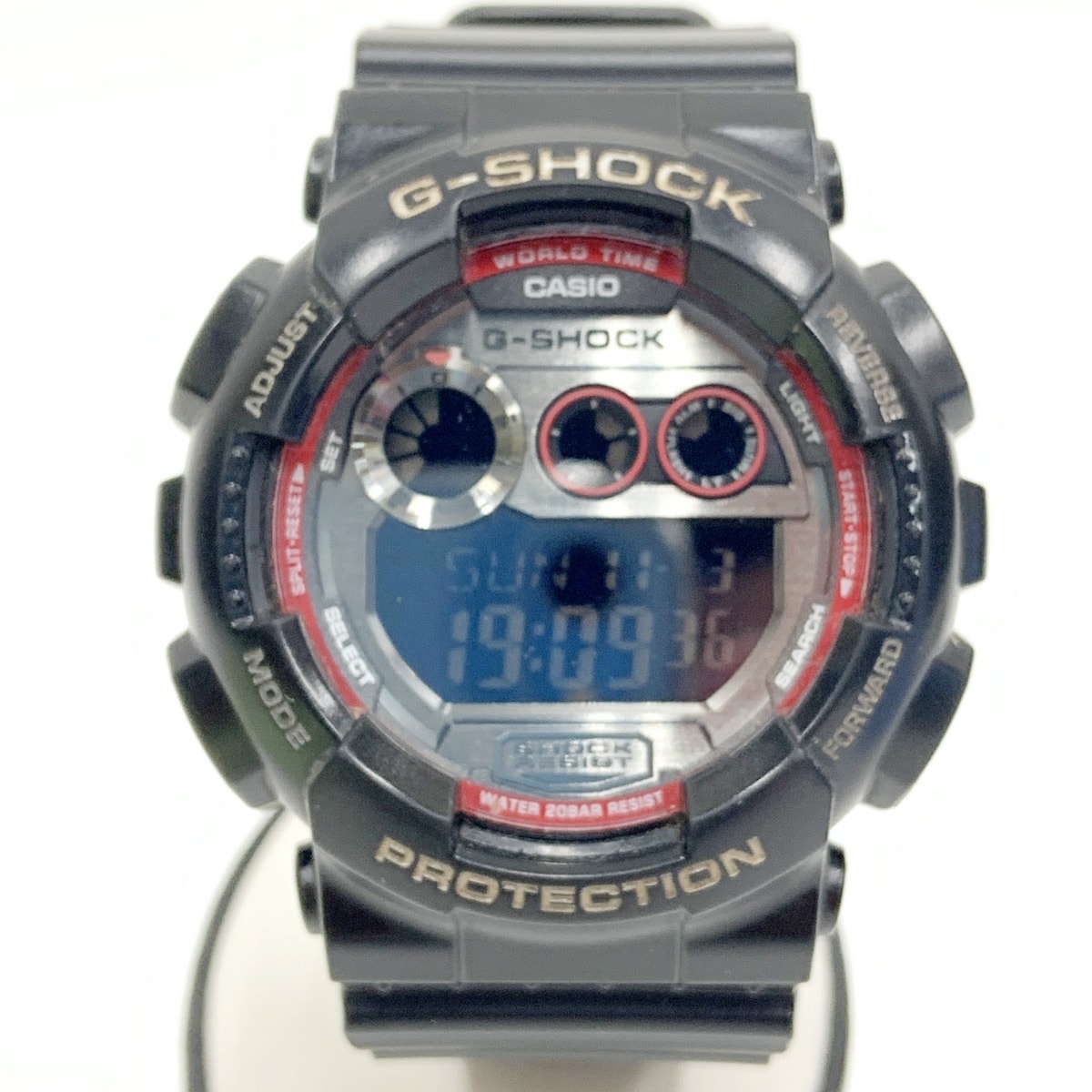〇〇CASIO カシオ Gショック クォーツ 腕時計 GD-120TS ブラック x レッド
