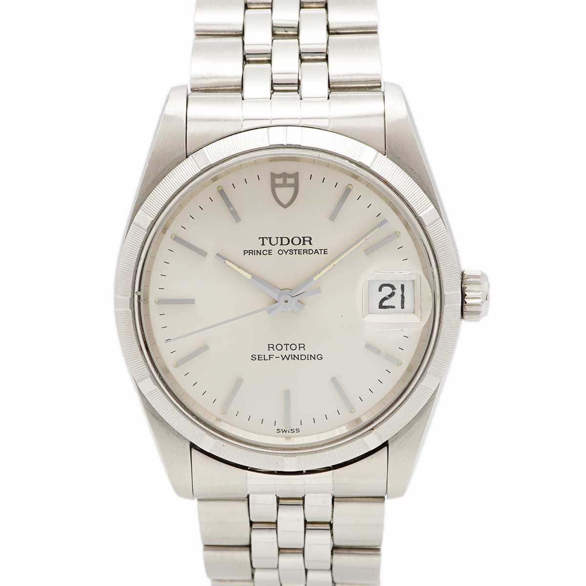 【6wdd0299】チュードル プリンスオイスターデイト 74010 シルバー文字盤【中古】腕時計 メンズ