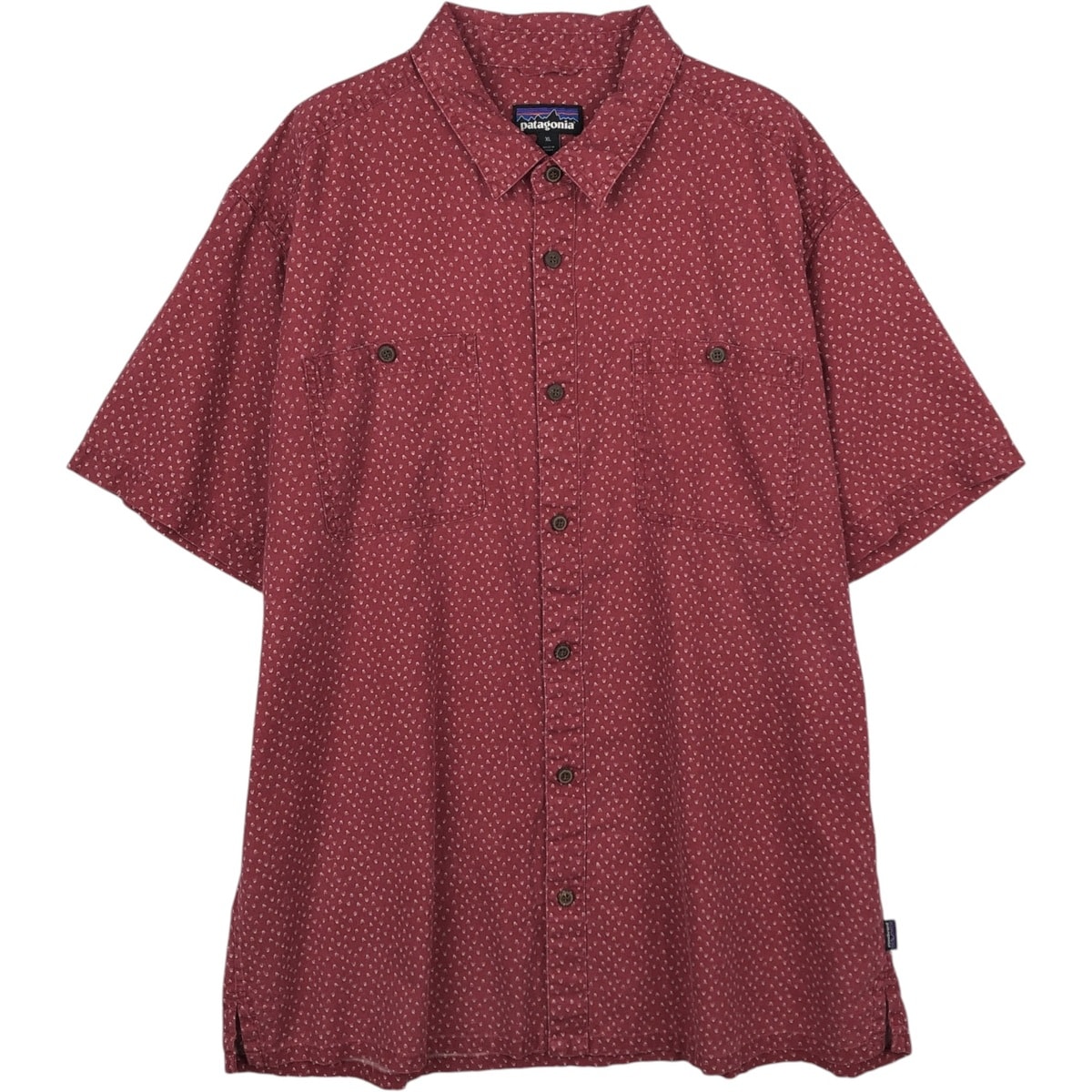 古着 パタゴニア Patagonia 53139SP17 バックステップシャツ 総柄 半袖 ヘンプシャツ ボックスシャツ メンズXL相当/eaa650666