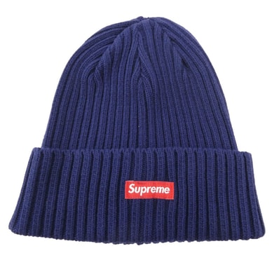Supreme シュプリーム ニットキャップ 25SS Overdyed Beanie オーバー ダイ ビーニー ニット キャップ ネイビー ネイビー系【極上美品】【中古】