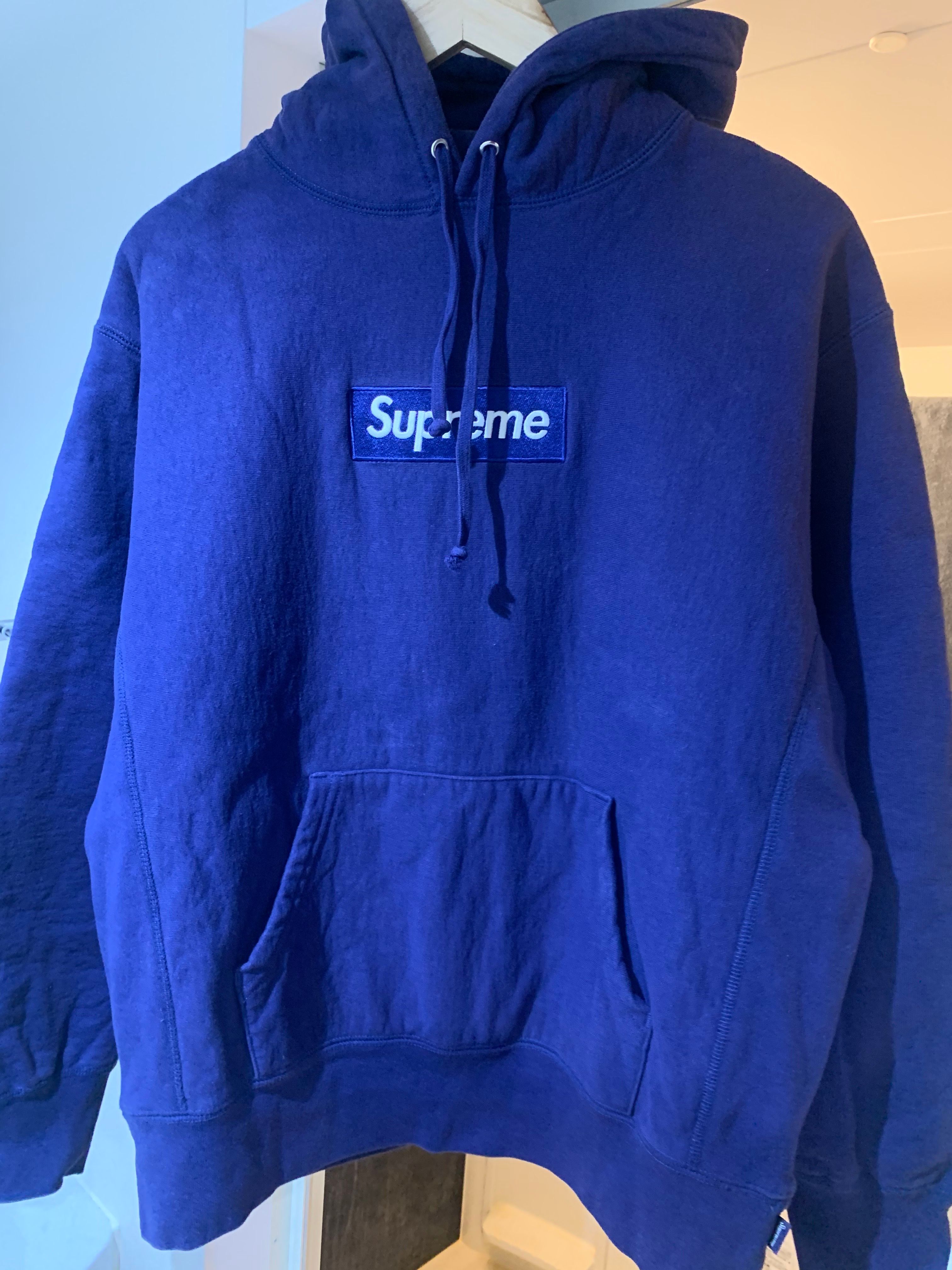Supreme Box Logo Hooded Sweatshirt "Washed Navy" (21FW)