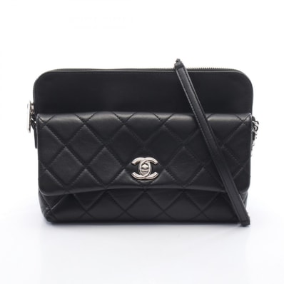シャネル CHANEL マトラッセ ショルダーバッグ バッグ ラムスキン(羊革) レディース ブラック系 【中古】