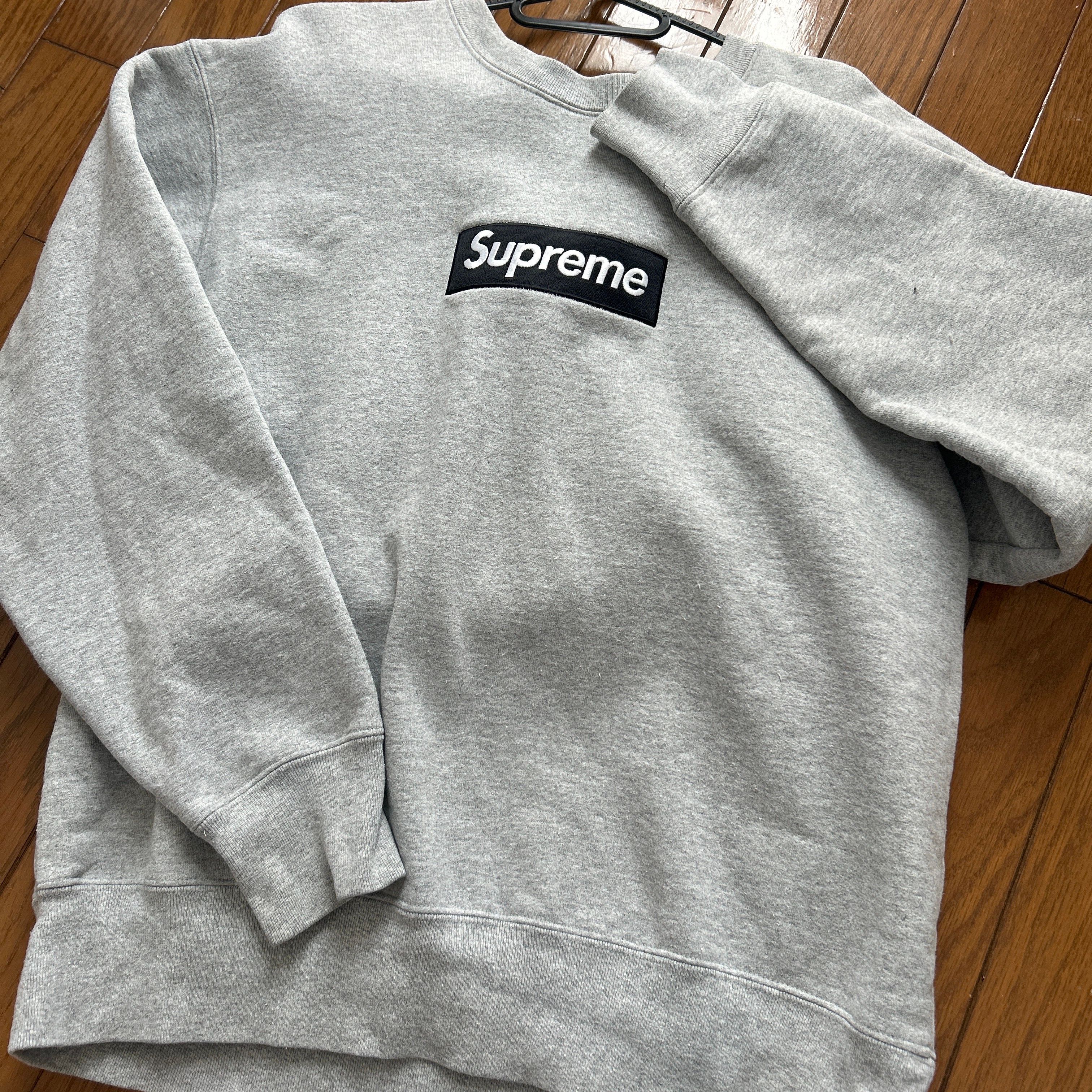 Supreme Box Logo Crewneck "Heather Grey" (22FW)