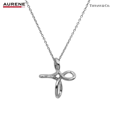 TIFFANY&Co. ティファニー ネックレス インフィニティ クロス エルサ・ペレッティ ロザリオ SV925 シルバー ユニセックス 【中古】