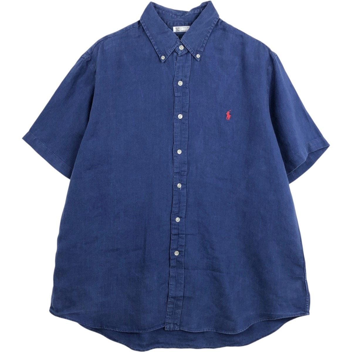 古着 ラルフローレン Ralph Lauren 半袖 リネン ボタンダウンシャツ メンズXL相当/eaa668152